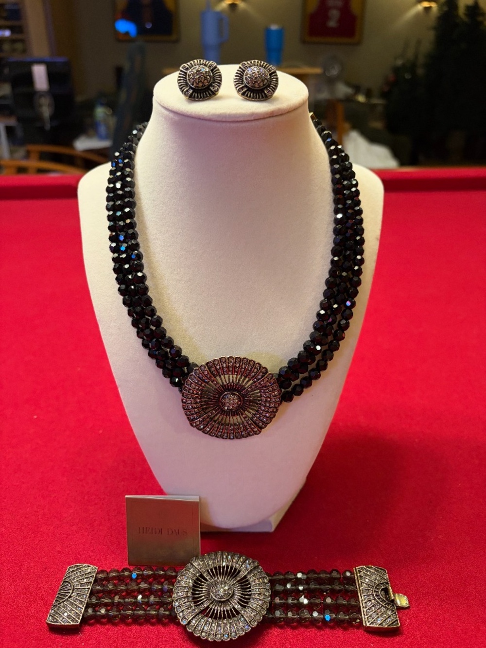 Heidi Daus Crystal Necklace Bracelet Earrings Full Set NIB